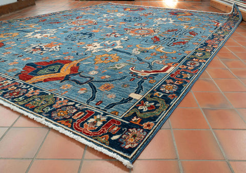 Handmade Afghan Serapi rug - 310402