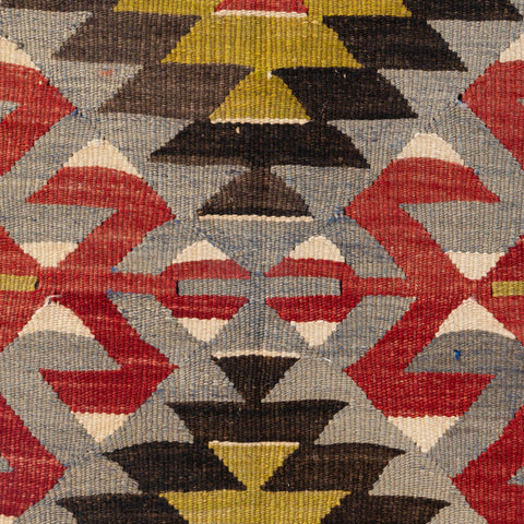 Turkish kilim covered bench stool - 310434