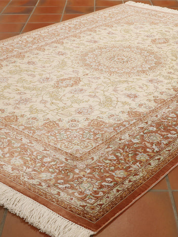 Extra fine handmade Persian Qum silk - 118869