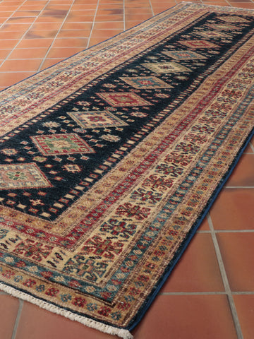 Extra fine handmade Afghan Kazak runner - 274079