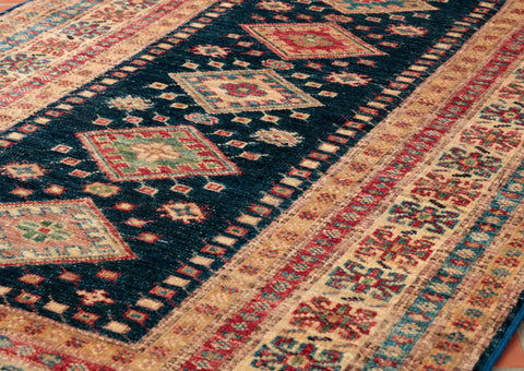 Extra fine handmade Afghan Kazak runner - 274079