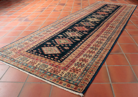 Extra fine handmade Afghan Kazak runner - 274079