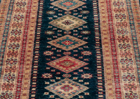 Extra fine handmade Afghan Kazak runner - 274079