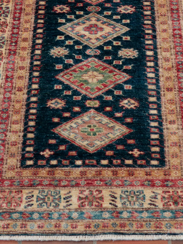 Extra fine handmade Afghan Kazak runner - 274079