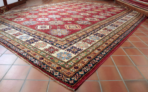 Fine handmade Afghan Kazak carpet - 284953