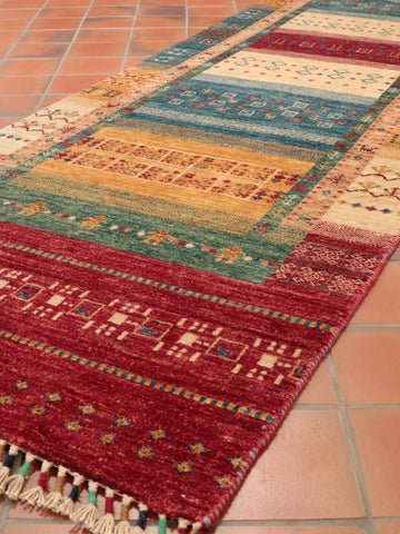 Handmade Afghan Loribaft long runner - 295548