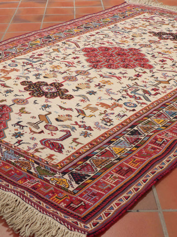 Fine handmade Persian Suzani rug - 295587