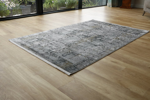 Woolknot Gooch luxury rug Grace Frost Grey