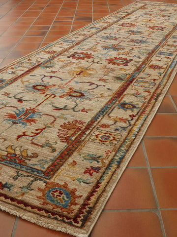 Fine handmade Afghan Ziegler runner - 306517