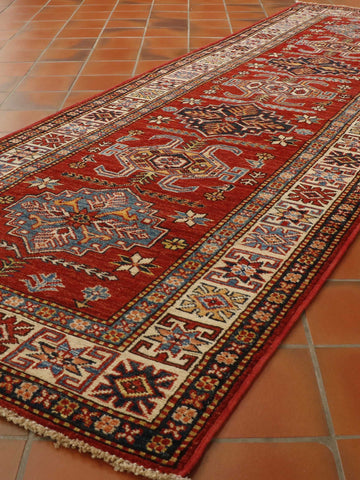 Fine handmade Afghan Kazak runner - 306630