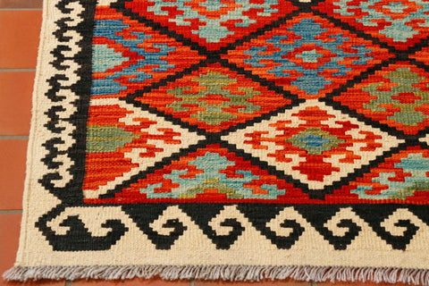 Handmade Afghan Kilim runner - 306897