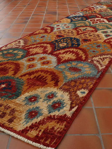 Fine handmade Afghan Ikat runner - 307124