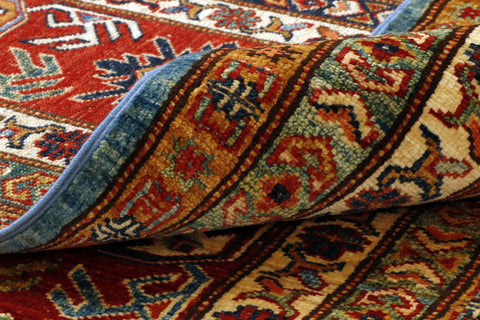 Fine handmade Afghan Kazak carpet - 307435