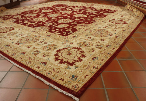 Fine handmade Afghan Ziegler square carpet - 307658