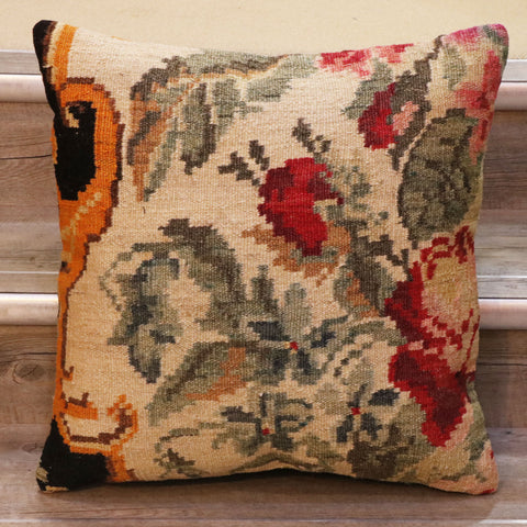 Large Handmade Moldovan kilim cushion - 307706