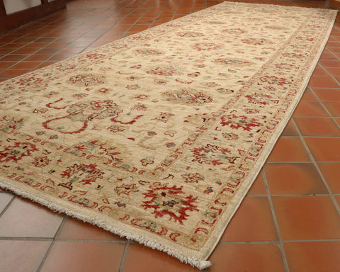 Fine handmade Afghan Ziegler wide runner - 307924