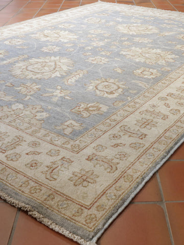 Handmade blue Afghan Ziegler rug - 308072