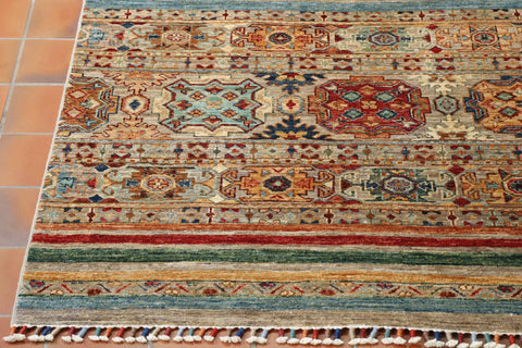 Handmade fine Afghan Samarkand wide runner - 308195