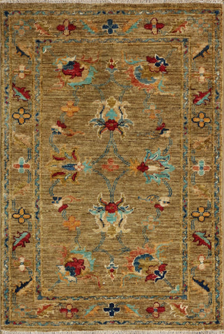 Handmade modern Afghan Ziegler rug - ENR308250