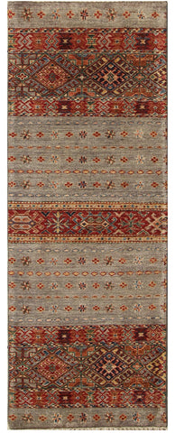 Handmade Afghan Kharjeen runner - ENR308443