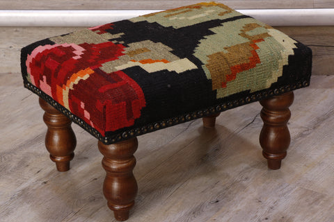 Small handmade Moldovan kilim stool - 308589