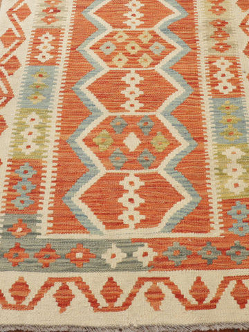 Handmade Afghan Kilim extra long runner - 308919